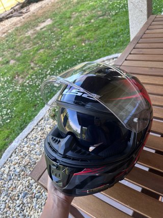 CASCO LS2 FF808 STREAM II VINTAGE ROJO/NEGRO