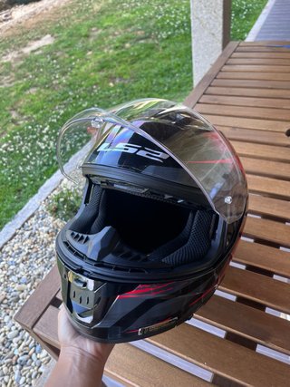 CASCO LS2 FF808 STREAM II VINTAGE ROJO/NEGRO