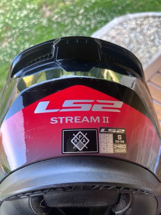 CASCO LS2 FF808 STREAM II VINTAGE ROJO/NEGRO