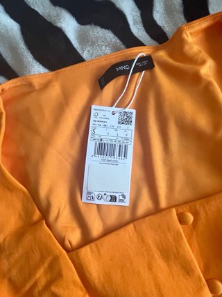 Conjunto chaleco y pantalón naranja Mango