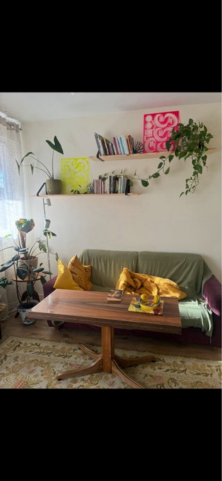 Mesa comedor/ salon vintage elevable y extensible