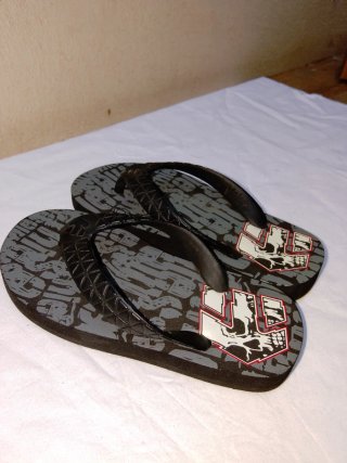 Chanclas Etnies Skull Gris/Negro Talla 27