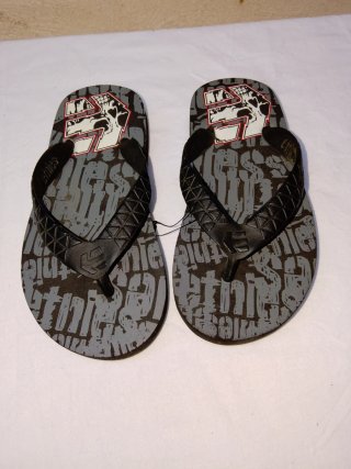 Chanclas Etnies Skull Gris/Negro Talla 27
