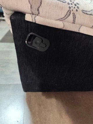 Sofá 2 Plazas Reclinable Beige/Negro/gris
