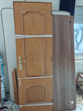 3 Puertas de Madera con Cristal