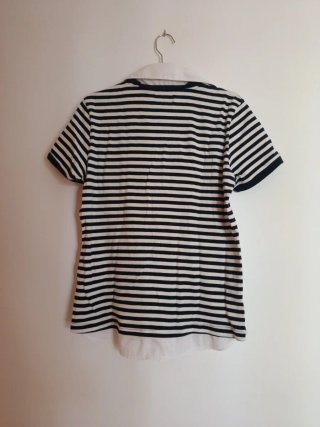 Camiseta Zara Man Rayas Blanco y Negro
