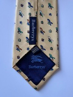 Corbata Burberrys amarilla con estampado