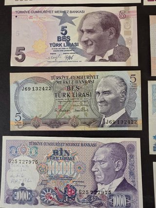 Lote de 12 billetes de Turquía