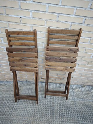 Mesa y Sillas Plegables Madera