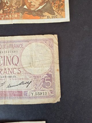 Lote 8 Billetes Franceses Colección