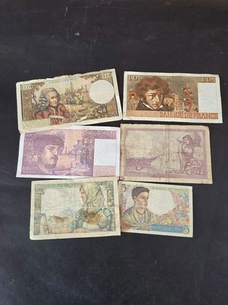 Lote 8 Billetes Franceses Colección