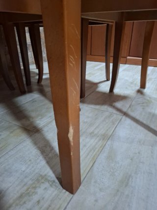 Mesa comedor cerezo y 6 sillas
