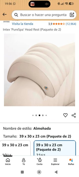Cabecero Intex inflable