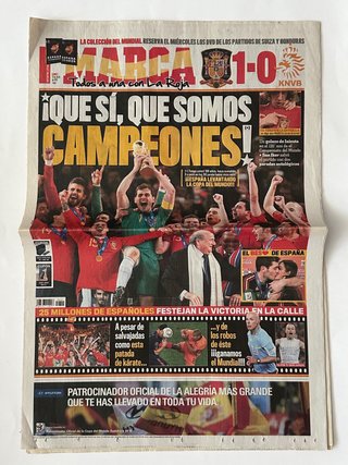 Periódicos Marca y As Mundial Fútbol España
