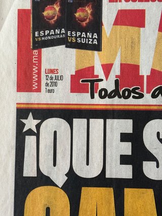 Periódicos Marca y As Mundial Fútbol España