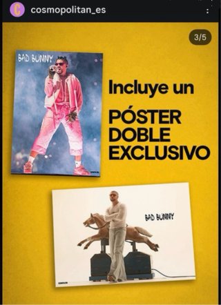 Revista Cosmopolitan Bad Bunny + póster exclusivo