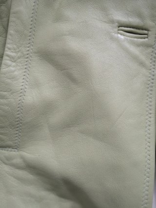 Chaqueta efecto cuero verde talla M