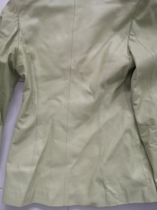 Chaqueta efecto cuero verde talla M