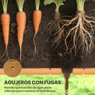 Mesa de Cultivo Huerto Urbano Madera