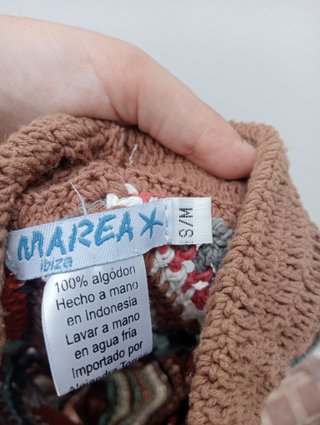 Falda larga crochet algodón multicolor
