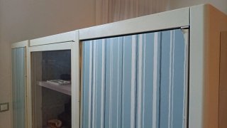 Armario archivador vintage azul y blanco