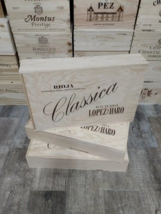 Pack 3 cajas de madera grandes con tapa