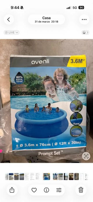Piscina Avenli 3.6m x 76cm