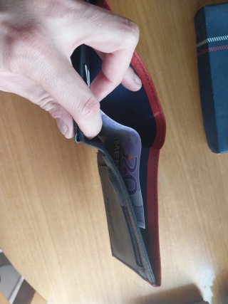 Cartera LS Hombre Azul Marino y Rojo