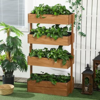 Jardinera Madera 4 Niveles Elevada