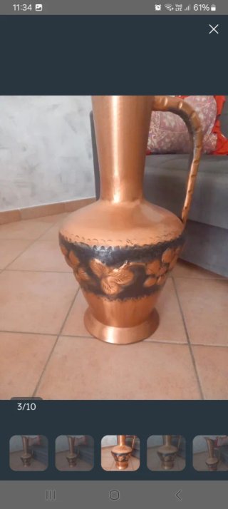 Vaso antico in rame