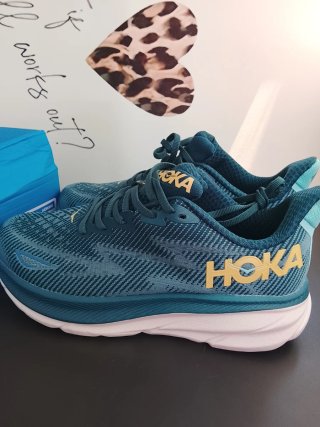 Zapatillas Hoka Clifton 9 T40 Verde Oscuro