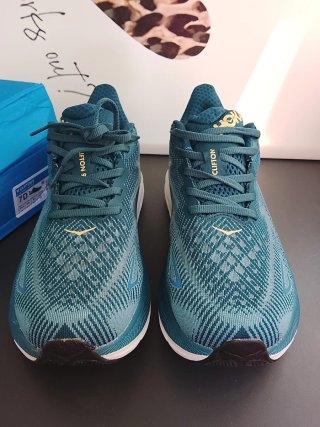 Zapatillas Hoka Clifton 9 T40 Verde Oscuro
