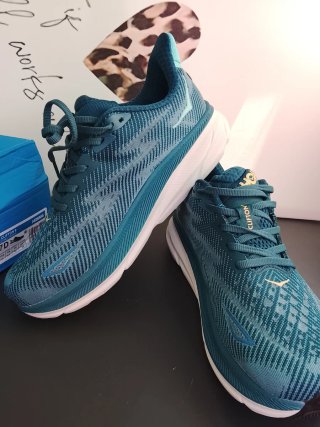 Zapatillas Hoka Clifton 9 T40 Verde Oscuro