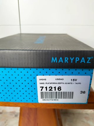 Sandalias Marypaz Talla 36 Beige