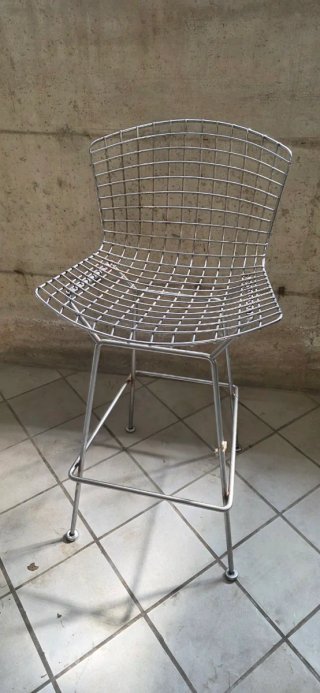 4 Sgabelli Bar Cromati Design Moderno