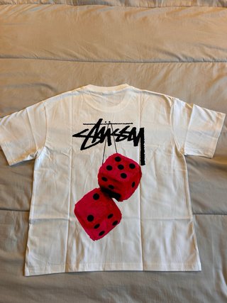 Camiseta Stussy Blanca Estampada S
