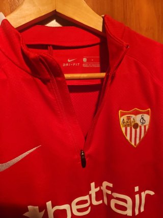 Sudadera Sevilla Nike Roja Media Cremallera
