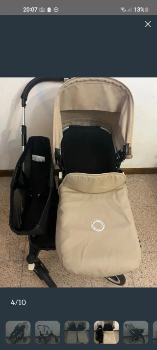 Carro gemelar Bugaboo Donkey Duo Beige
