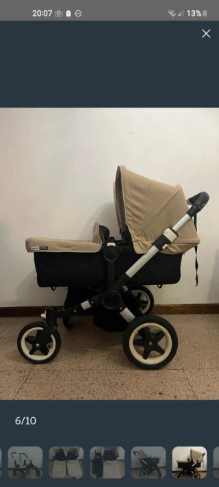 Carro gemelar Bugaboo Donkey Duo Beige