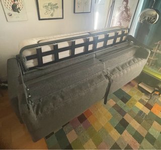 Sofá Cama Gris Tela