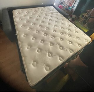 Sofá Cama Gris Tela