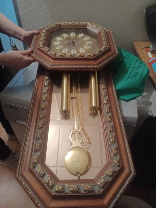Reloj de Pared Antiguo Péndulo y Pesas