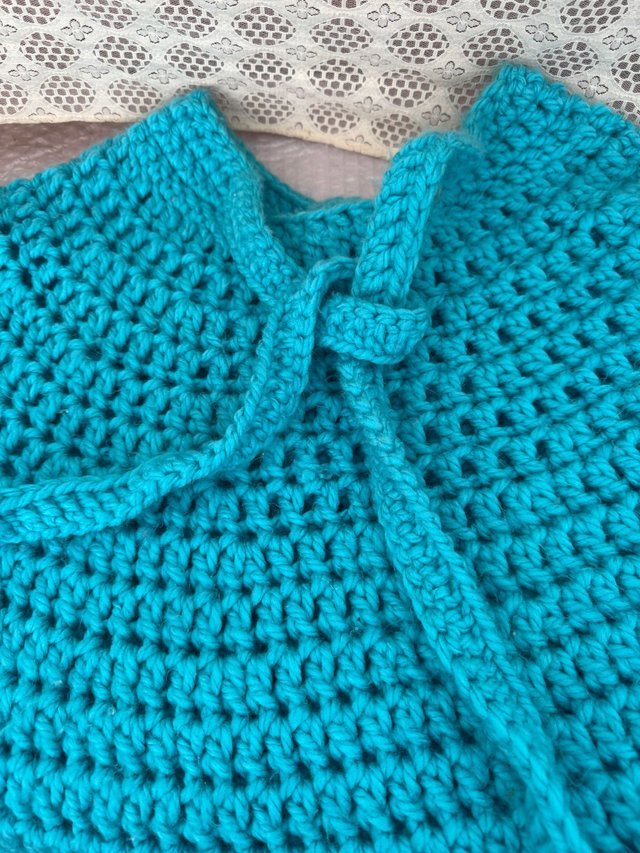 Poncho de lana hecho a mano