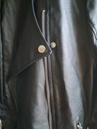 Chaqueta Biker Mango Negra Talla m