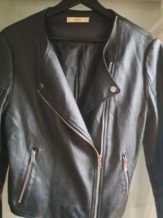 Chaqueta Biker Mango Negra Talla m