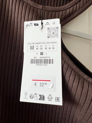 Vestido Zara marrón chocolate Talla M nuevo