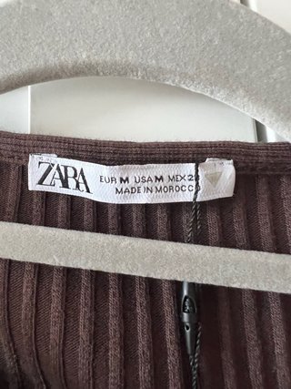 Vestido Zara marrón chocolate Talla M nuevo