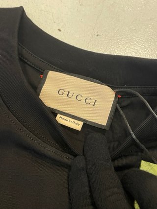 Camiseta Gucci Oso Mort Love Negra Roja talla L