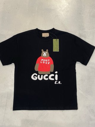 Camiseta Gucci Oso Mort Love Negra Roja talla L