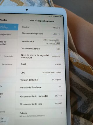 Tablet Xiaomi Mi Pad 4 bianco